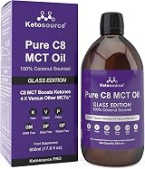 Ketosource Pure C8 MCT Oil 500ml Glass Bottle 99%+ Lab Tested Purity
