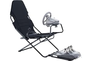 VIVO Foldable Racing Simulator Chair with Wheel Stand, Gear Mount, Cockpit and Frame Only, Fits Logitech, Thrustmaster, Fanatec, Compatible with Xbox One, PlayStation, PC Video Game, STAND-RACE2F