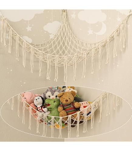 Net For Stuffed Animals Handmade Crochet Corner Soft Toy Hammock