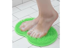 Bathtub Shower Foot Scrubber Massager Mat-Exfoliating Foot Brush,Bath Foot Mat with Hanging Hole,Home Spa Pad for Shower