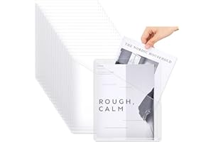 Seajan 48 Pcs Pocket Folders for 3 Ring Binder Clear Plastic Folders Sleeves with 2 Pockets 3 Hole Punch Binder Dividers Poly Slash File Jackets for Office School Document Organizer (White)