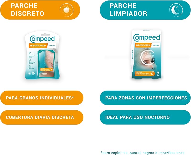 Cerotti anti-brufoli, trattamento acne, uso quotidiano, pulisce, nasconde e protegge, 15 pezzi
