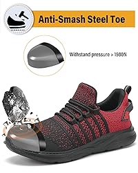 Suvysoo Steel Toe Shoes for Men Safety Puncture
