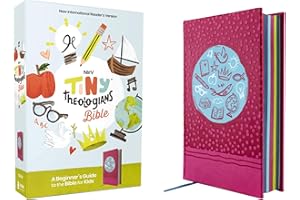 NIrV, Tiny Theologians Bible, Leathersoft over Board, Pink, Comfort Print: A Beginner’s Guide to the Bible – for Kids