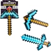 ​Mattel Minecraft Transforming Diamond Sword &amp; Pick-Axe | Kid-Sized 2-in-1 Toy Accessory for Role-Play &amp; Costumes, Inspired by the Videogame (Amazon Exclusive)