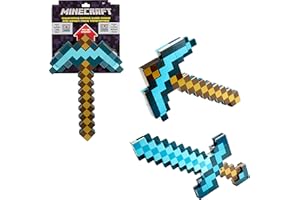 Mattel Minecraft Transforming Diamond Sword & Pick-Axe Kid-Sized 2-in-1 Toy Accessory for Role-Play & Costumes (Amazon Exclusive)