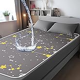 Tisancy 1 Pcs Doubleside Waterproof Mattress Protector for Incontinence Washable, Queen Size 60'' x 78'' Large Reusable Waterproof Bed Sheet Pee Pad Bedwetting Underpad for Kids Adults Elderly Pets