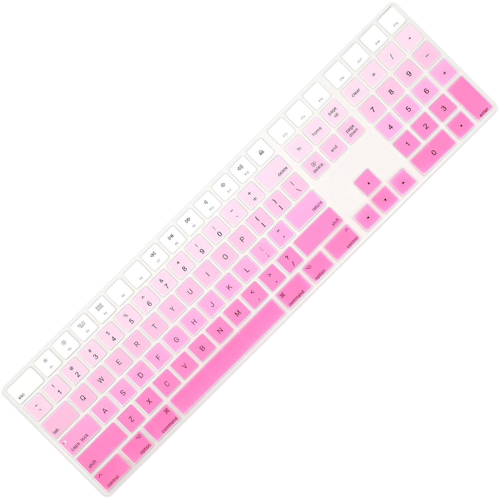 Photo 1 of Allinside Ombre Pink Cover for Apple iMac Magic Wireless Keyboard with Numeric Keypad MQ052LL/A A1843 US Layout