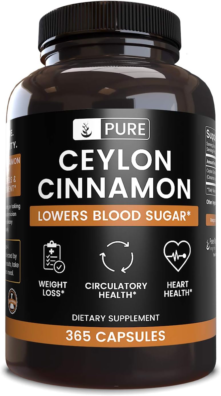Natural Ceylon Cinnamon, 2 Month Supply, 365 Capsules, No