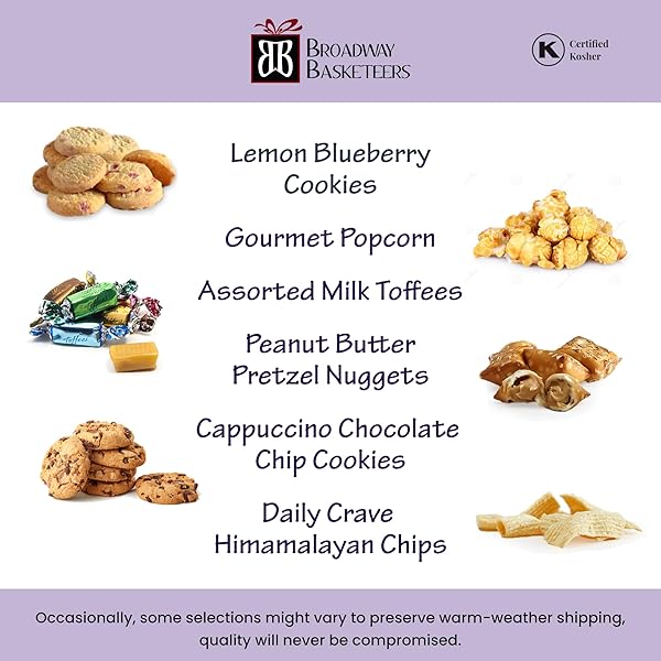 BROADWAY BASKETEERS VALENTINES DAY CHOCOLATE FOOD GIFT BASKET TOWER SNACK GIFTS FOR WOMEN, MEN, FAMILIES, COLLEGE – DELIVERY FOR BIRTHDAY, APPRECIATION, THANK YOU, GET WELL SOON CARE PACKAGE