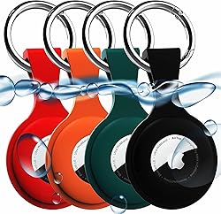 4 Pack AirTag Holder with Keychain AirTag case with