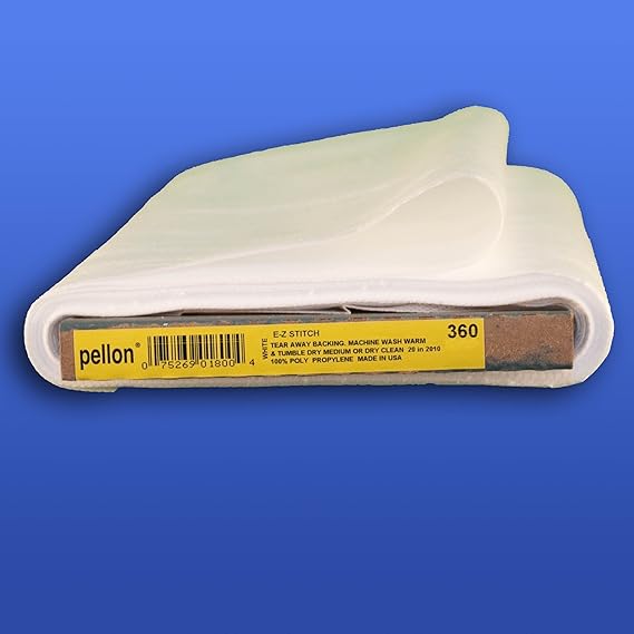 Pellon 360P EZ Stitch TearAway Stabilizer 20" X15 YardsWhite Amazon