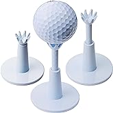 Adjustable Golf Tees - Essential Accessories for Men, Unbreakable & Durable - No Need to Repeatedly Pick Up (3 Pack White)