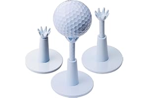 THE GOLFER STORE Adjustable Golf Tees - Essential Accessories for Men, Unbreakable & Durable - No Need to Repeatedly Pick Up (3 Pack White)