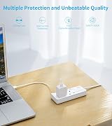 PIBEEX 2 Gang Extension Lead 3M UK Plug with Individual Switches view 2