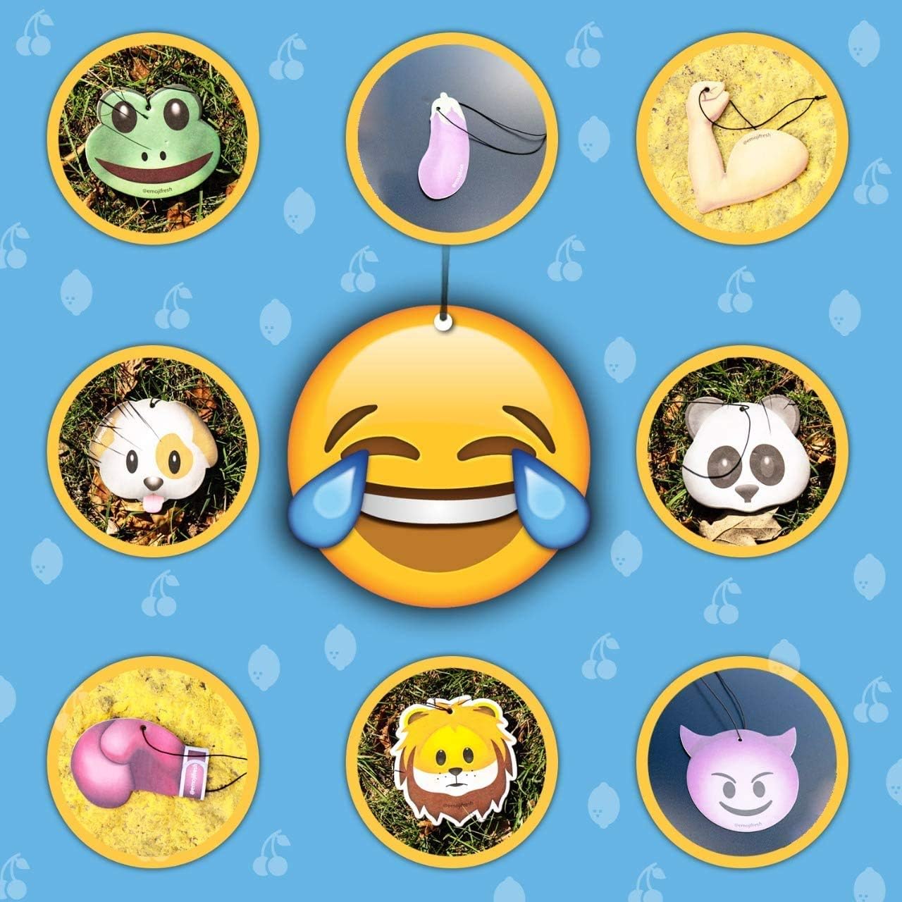 Amazon Co Jp エモジフレッシュ Emojifresh 嬉し泣き 絵文字 エアフレッシュナー 芳香剤 カー用品 2セット ワンサイズ イエロー 服 ファッション小物