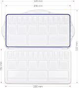 Liquidraw 42 Well Plastic Paint Palette | Air Tight & Easy Clean view 5