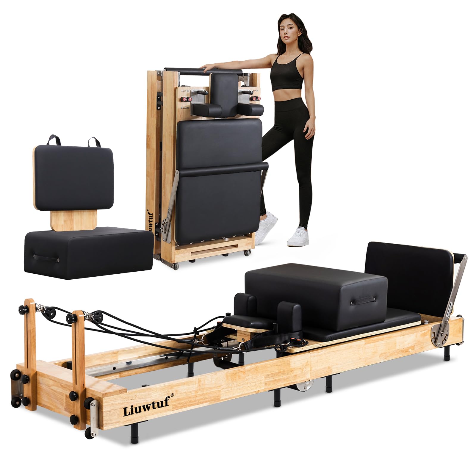 Photo 1 of Pilates Reformer Machine,Pilates Equipment,Pilates Reformers,Portable Pilates Reformer,Home Pilates Reformer, Durable and Quiet, Pilates Equipment?Wood?