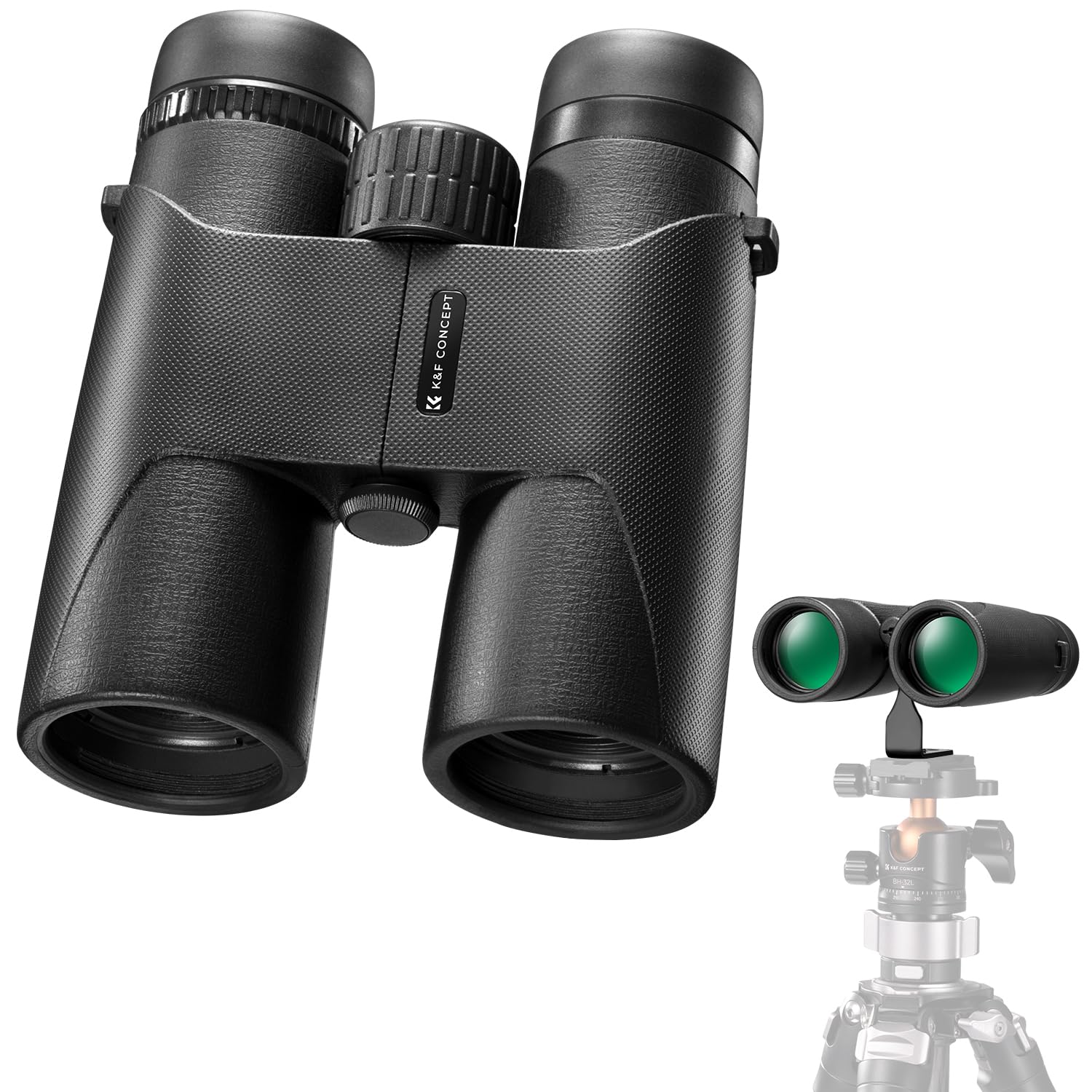 K&F CONCEPT 10X42 HD Binoculars，IP66 Binoculars Telescope for Adults with BAK4 Prism & FMC Lens for Bird Watching Hiking Hunting Camping Travelling