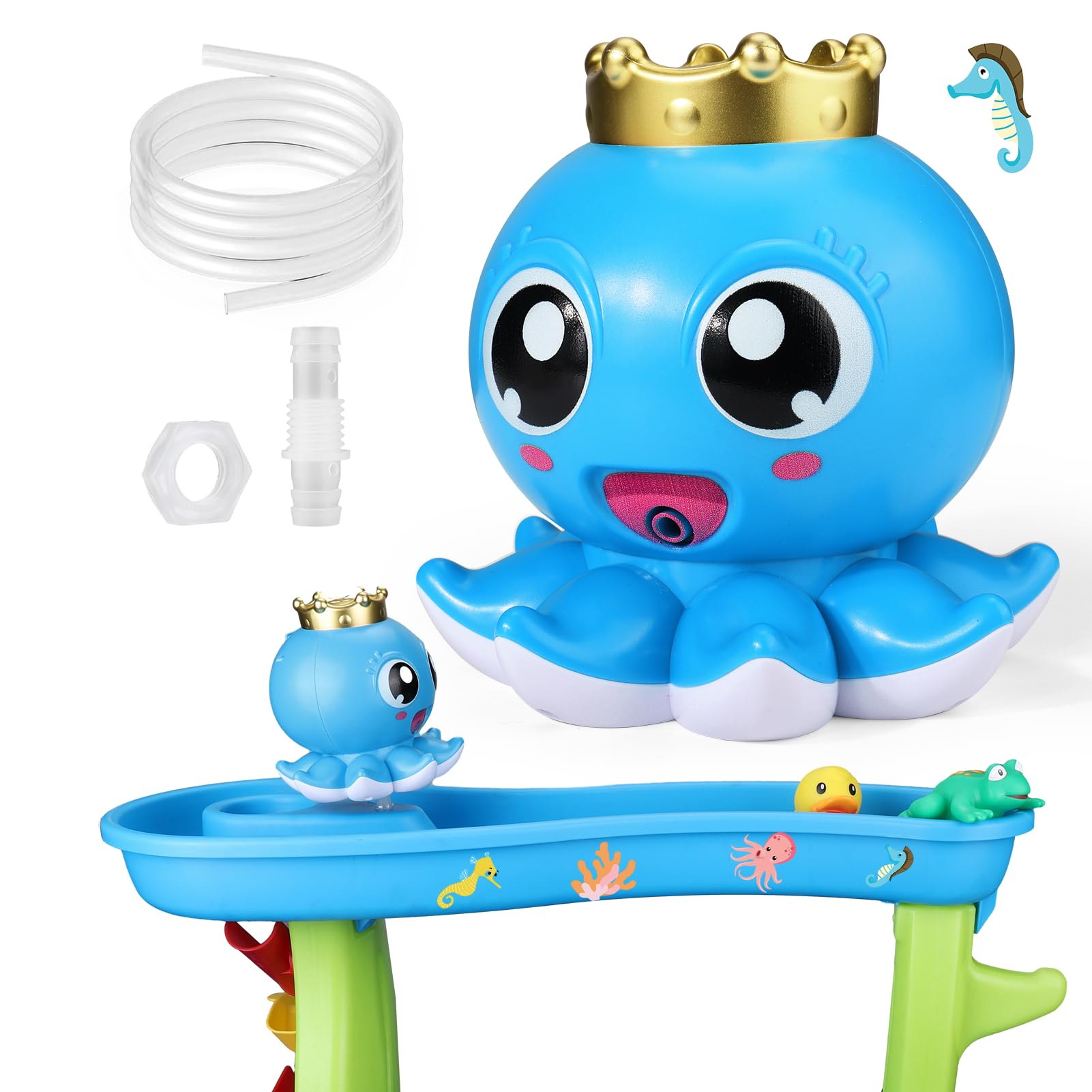 Photo 1 of Palksky Water Table Pump, Rechargeable Battery Powered Water Pump for Step2 Toddler Water Table with 3-Speed Water Flow, Portable Kids Water Play Table Pump, Water Table Toys Accessories - Blue