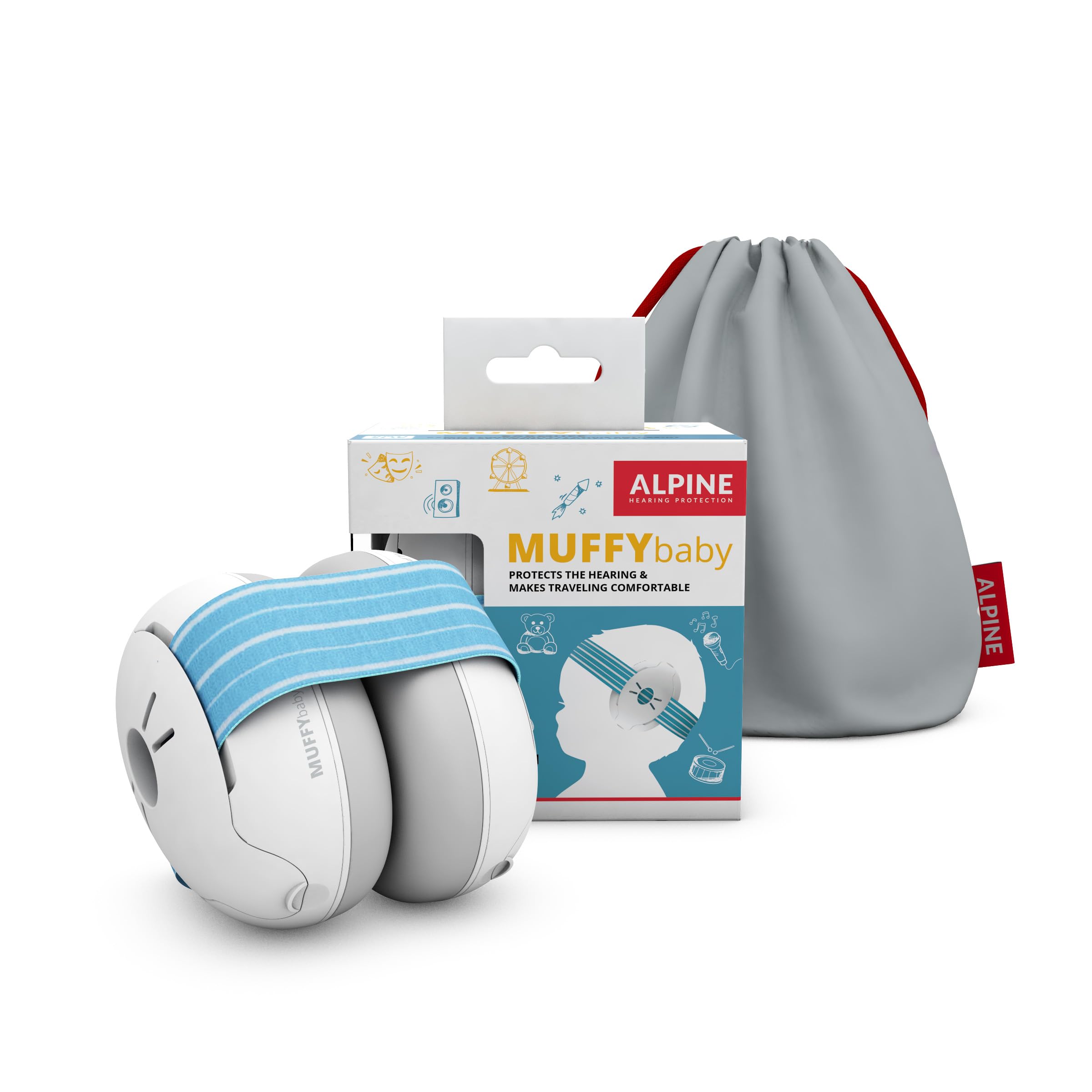 Photo 1 of Alpine Muffy Baby Ear Protection for Babies and Toddlers up to 36 Months - CE & ANSI Certified - Noise Reduction Earmuffs - Comfortable Baby Headphones Against Hearing Damage & Improves Sleep - Blue