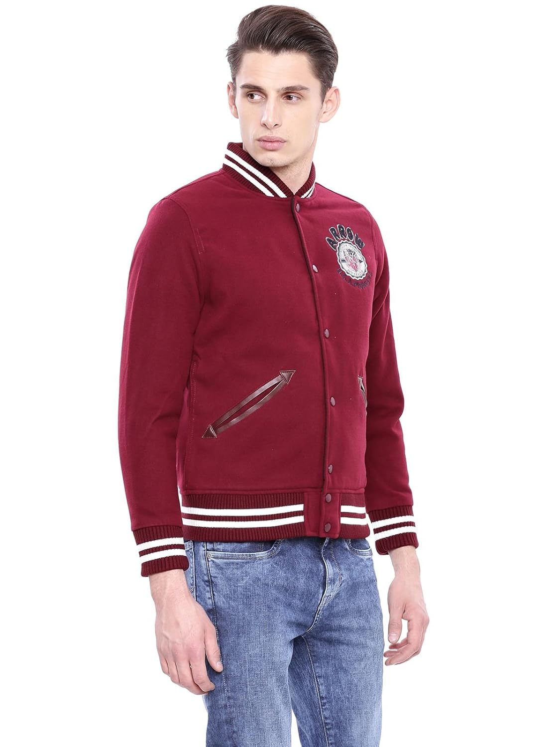 arrow sport full sleeve solid men's jacket