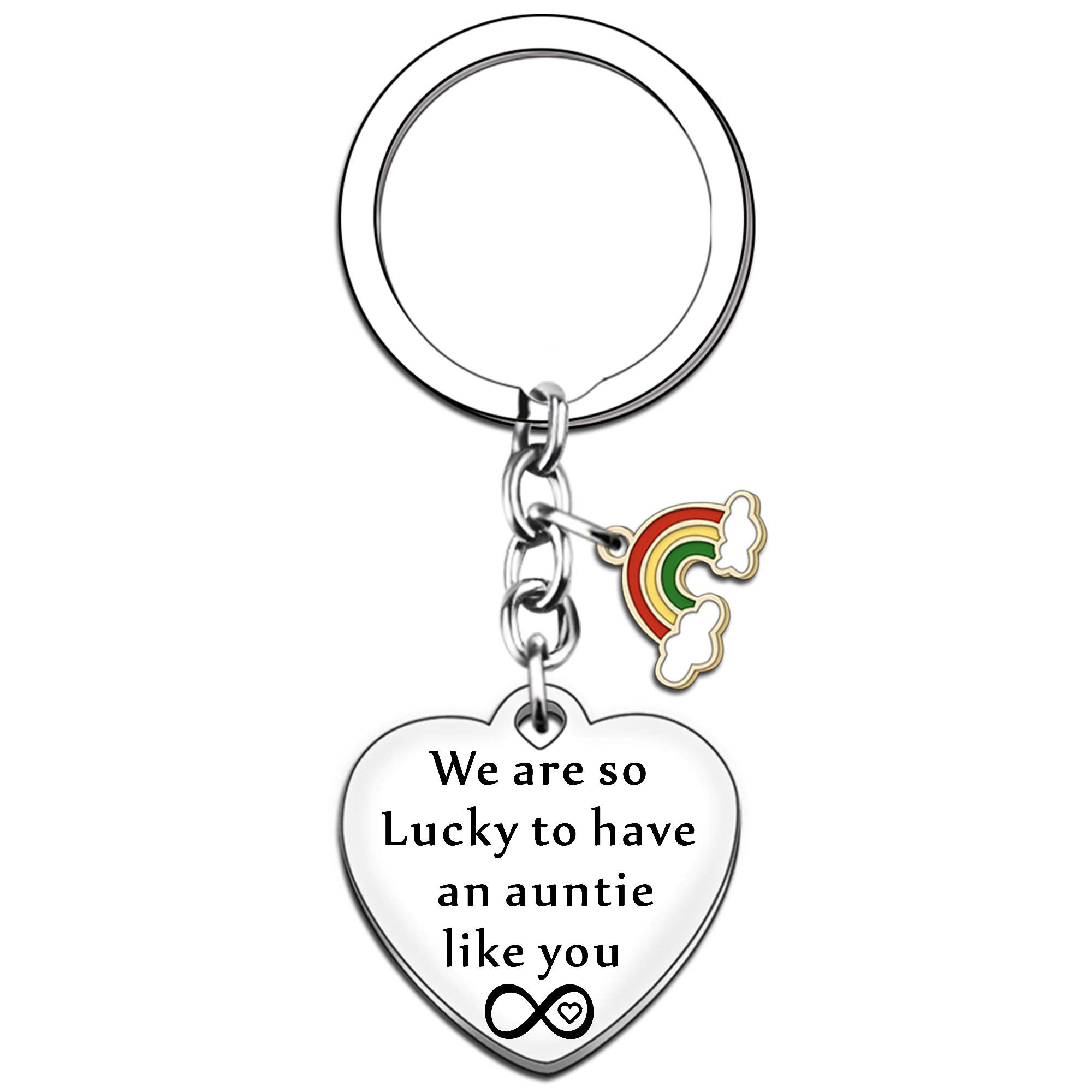 TTOVEN Auntie Gifts Auntie Keyring Mothers Day Birthday Keychain Gifts