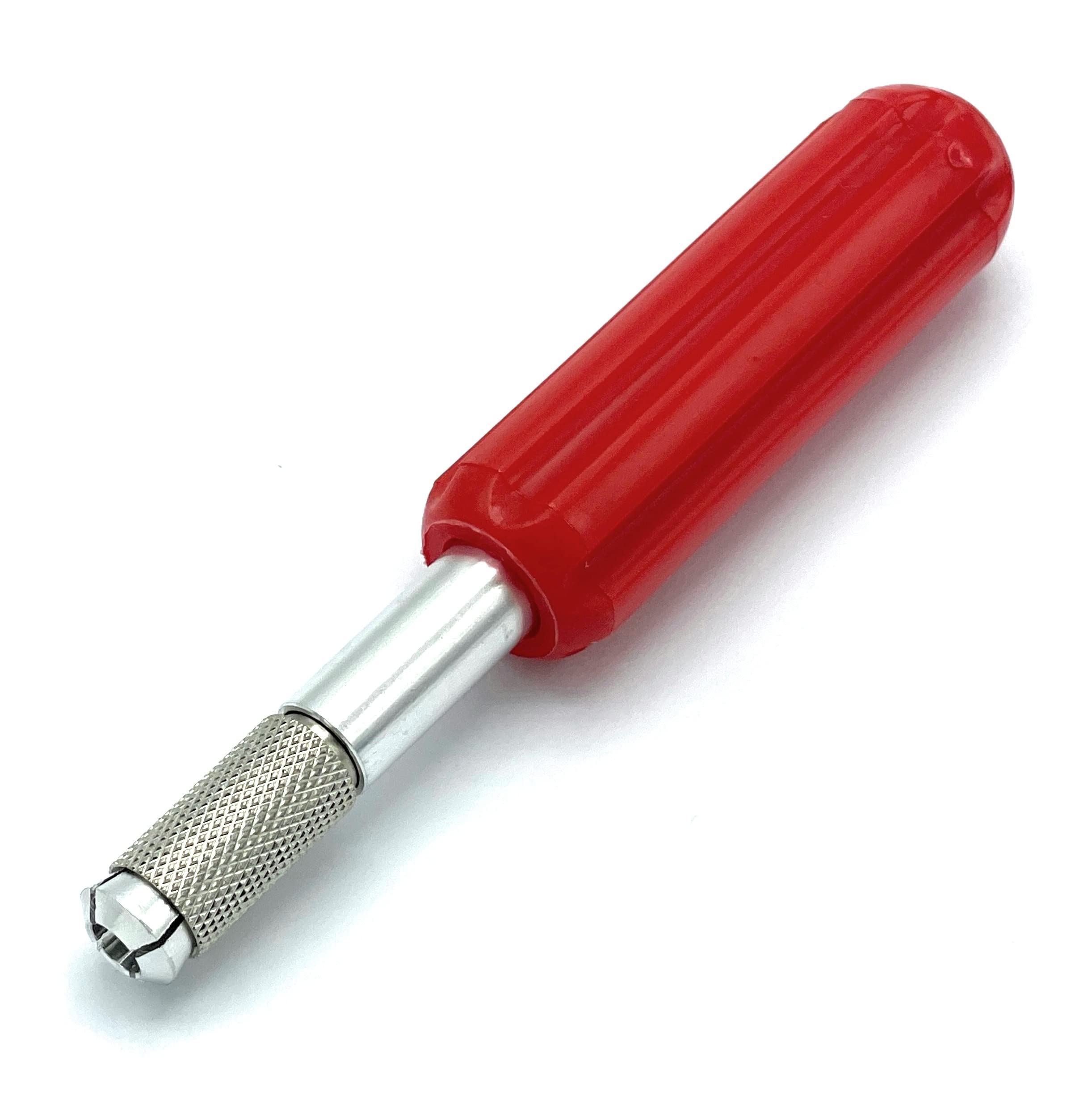 CCA Router Blade Holder Exacto red Handle Floor Tool with Quick Twist Blade Change.