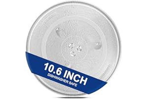 YKONECHA 10.6" Microwave Glass Turntable Plate - Fits Most Microwave Models, for GE WB48X21336 for Toshiba 12570000001011 for Danby 12570000001012 12570000A25472