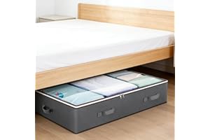 75L Under Bed Storage Containers, Closet Organizers and Storage Bins, Foldable Underbed Storage Bags for Wrapping Paper, Blan