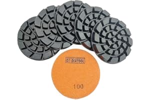 DT-DIATOOL Diamond Floor Polishing Pads Resin Bond Terrazzo Floor Diameter 4 Inch Grit 100 Pack of 6