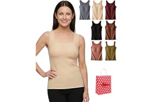 Built in Comfort Bra Tanktop，Women's Vest No Straps that Dig Or Slip，Seamless Shaper Tank Tops No Underwire, No Tight Band