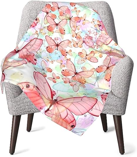 Amazon Co Jp ピンクのかわいい蝶毛布 ひざ掛け ブランケット Blanket ハーフケット 暖かい ブランケット 赤ちゃん ベビータオルケット キャラクター 毛布 お昼寝 あったか ポリエステル100 大判 軽い 暖かい柔らかい 子供 キッズ用 通気性 保温性 出産祝い 76x101cm