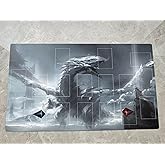 ZCYWXW Playmat with Zones Many Kinds of Blue-Eyes White Dragon OCG CCG TCG Mat Trading Card Game Play Mat Mouse Pad & Bag (ZC006-A)