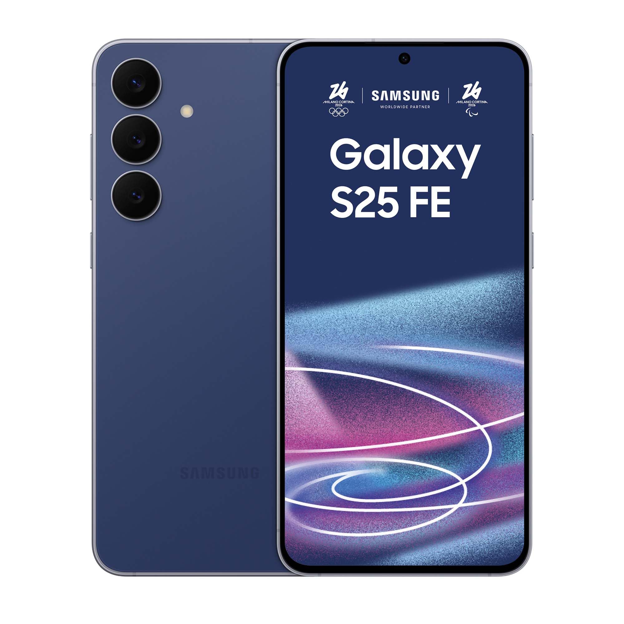 Samsung Galaxy S25 FE Smartphone AI, 3 anni di Garanzia del produttore, Display Dynamic AMOLED 2X 6.7'', Fotocamera 50MP, IP68, 8GB RAM, 128GB, Batteria a lunga durata, Navy [Versione Italiana]