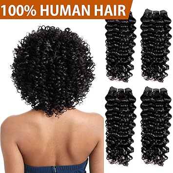 Fashion Idol 4 Bundles Of Brazilian Hair Jerry Curl Bundles 1 Jet