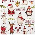 Restaurantware-13 Inch Paper Luncheon Napkins, 20 Merry Christmas Design Printed Napkins - 3-Ply, Textured Edges, White Paper