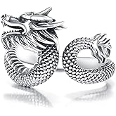 Dragon Ring 925 Sterling Silver Animal Ring Dragon Jewelry Gifts for Women Men Lover