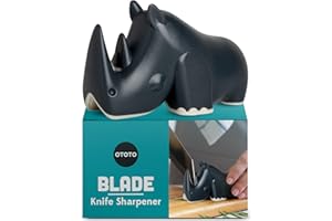 OTOTO Blade Knife Sharpener - Keep Knife Sharper with the Best Knife Sharpener - Fun Kitchen Gadgets BPA-free & Dishwasher-Sa