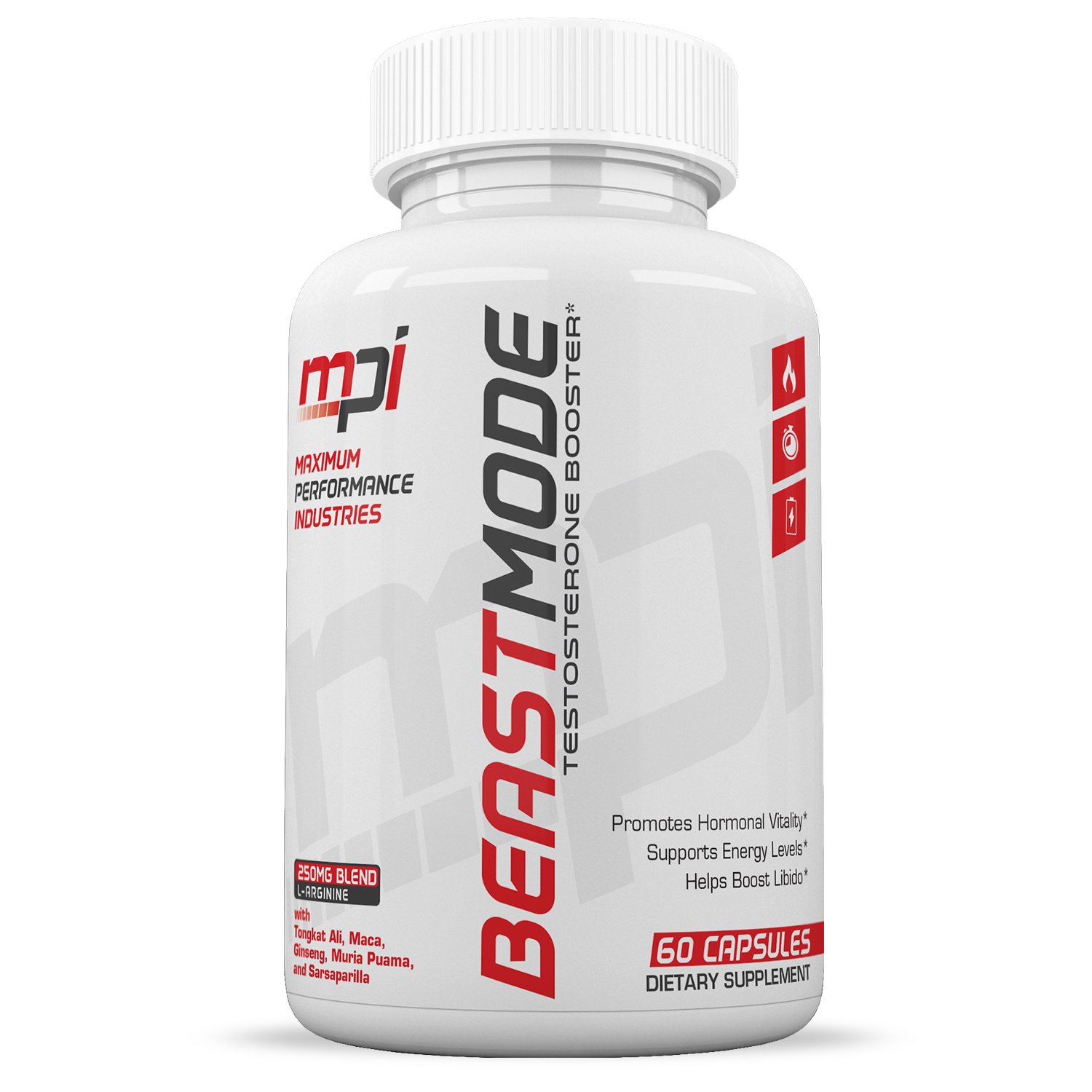 BeastMode Testosterone Booster (60 Caplets) | Natural Endurance, Stamina and Strength Booster | Builds Muscle Fast | Boost Performance and Recovery | Promotes Healthy Weight Loss and Fat Burning