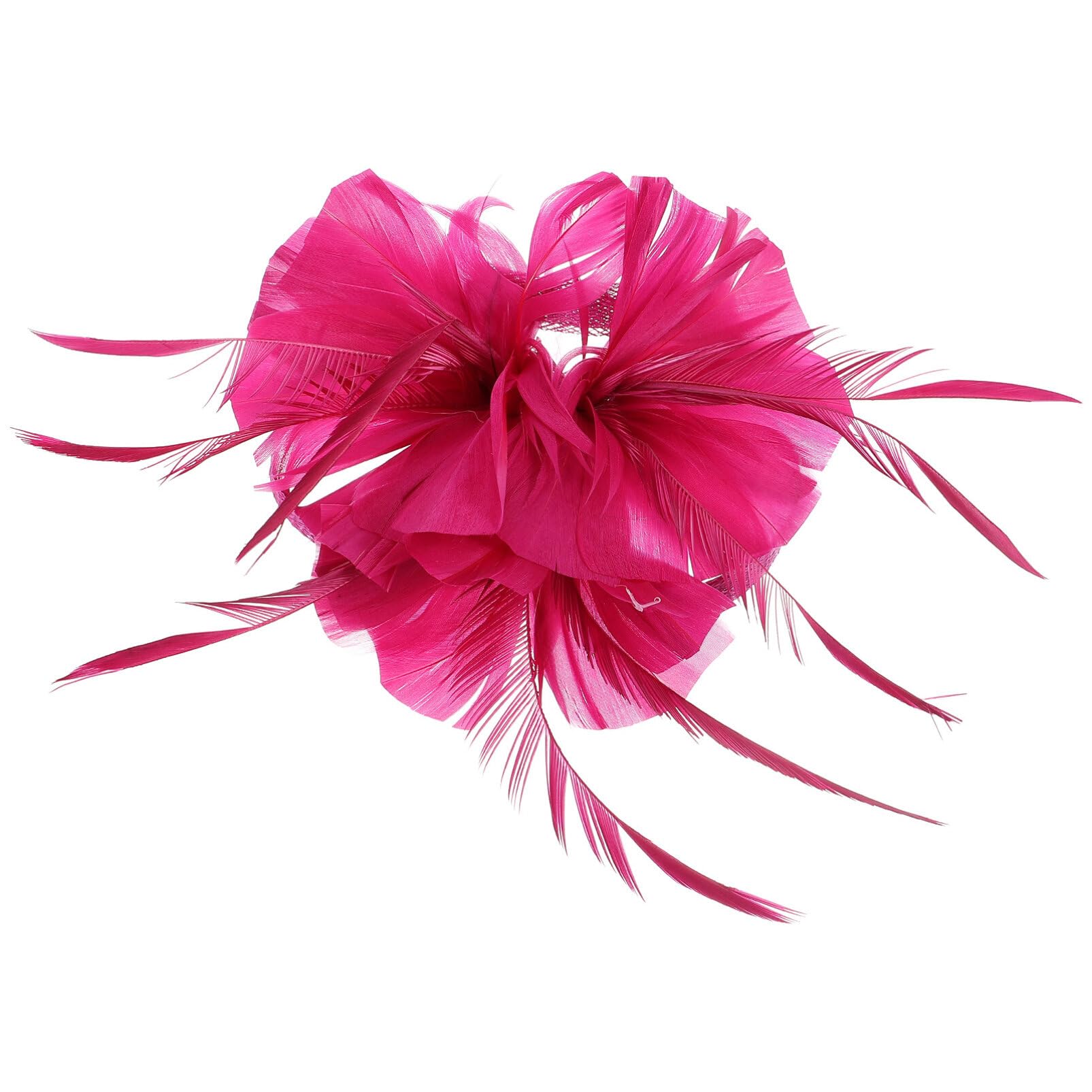 Lurrose Elegant Plume Hairpin Side Clip for Women Purple-red Decorative Hair Clips for Thick Hair Hairpin for Accessories Styling