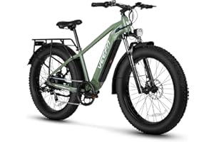 VEEFA Electric Bike for Adults 750W/Peak 1000W Motor 48V 13AH Removable Battery Electric Bicycle 26" x 4.0" Fat Tire Mountain Ebike 28MPH E Bike 7-Speed UL 2849 Certified