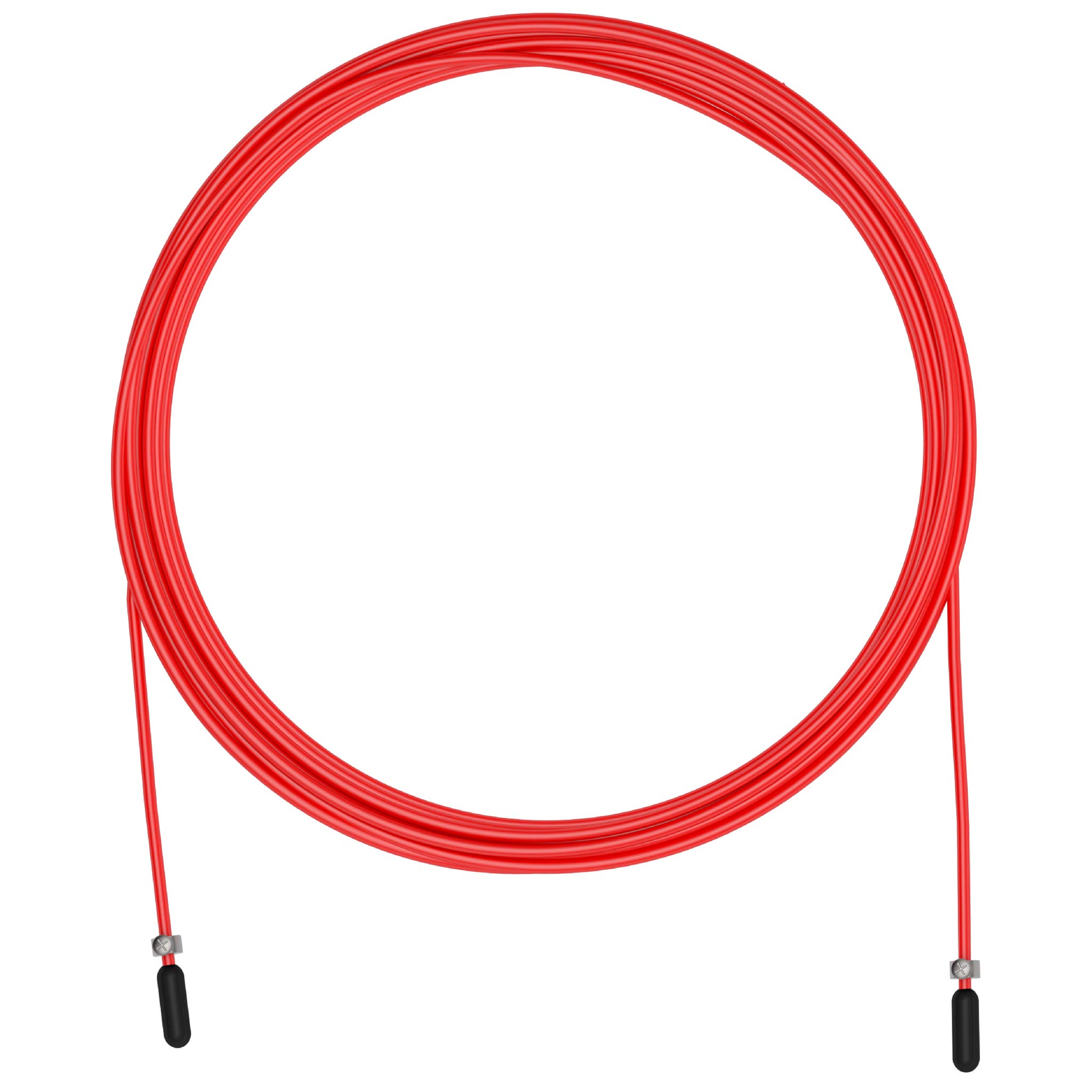 Velites Skipping Rope Spare Replacement Cable for Crossfit, Fitness and Boxing Red PVC, Steel 2.5 mm Diameter | For Beginners | Compatible with Other Brands.