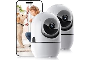 GBIUT Security Cameras Wireless Indoor, 5G&2.4G WiFi Indoor Security Camera for Home Security, Pan/Tilt Baby Monitor/Dog/Pet Camera with Phone App, Motion Sensor & Night Vision, TF/Cloud Storage (2Pack)