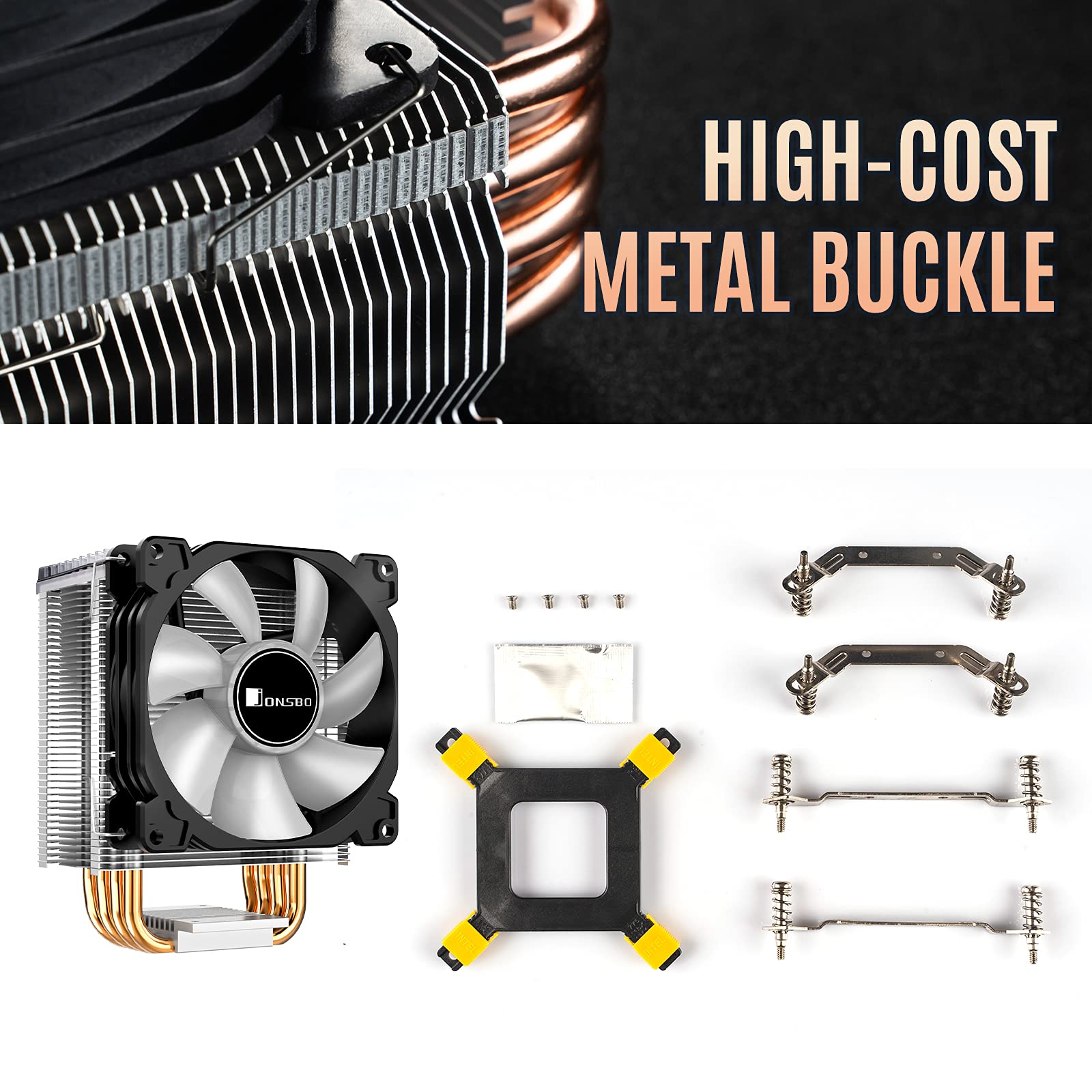 Mua JONSBO CR1400 RGB CPU Air Cooler, 92mm PWM CPU Cooler with 4 Heat ...