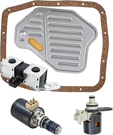 Amazon Labwork Parts 4r70w Aode トランスミッション ソレノイドセット フィルターキット Epc Tcc ロックアップシフト用 98 04 トランスミッション 車 バイク