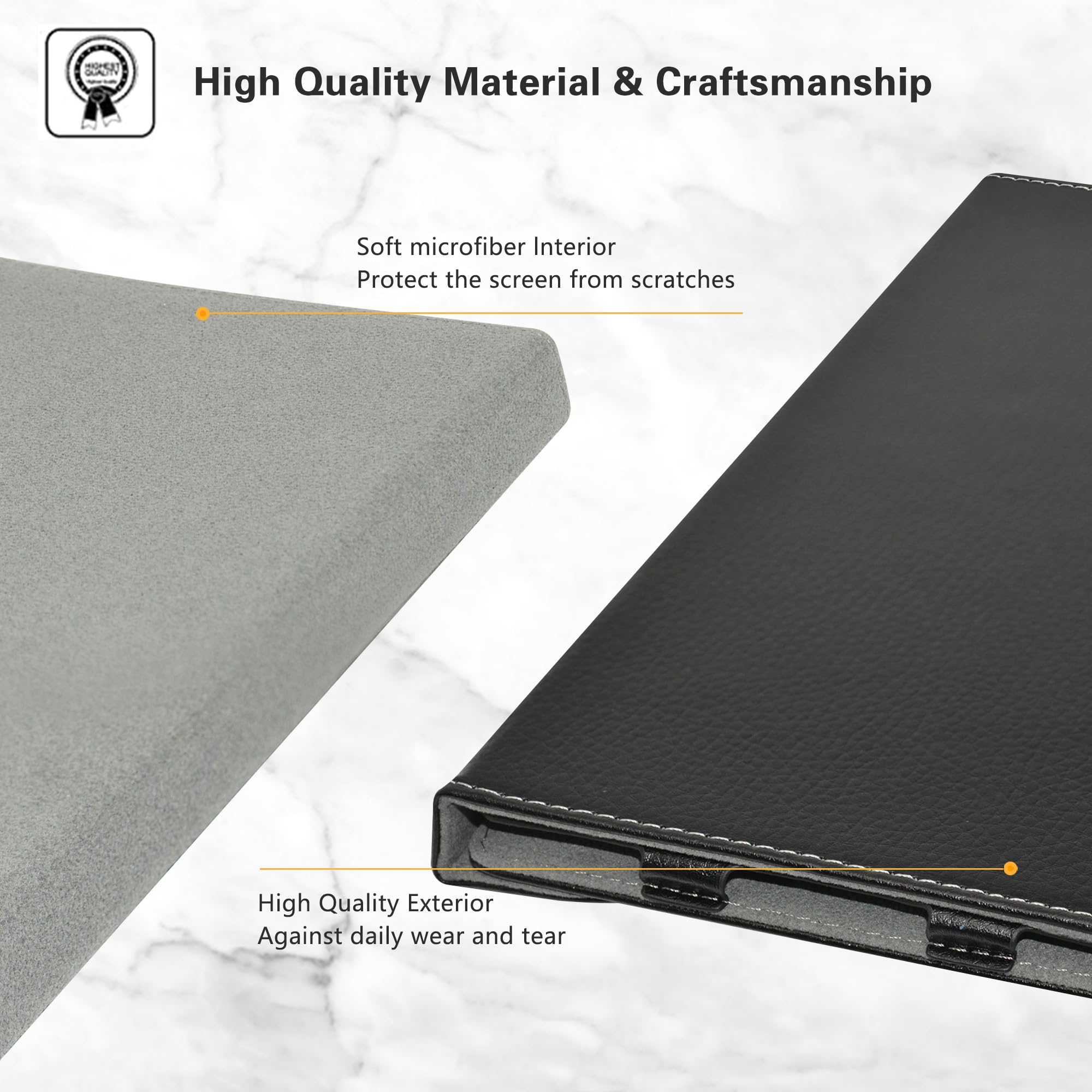 Compatible with BOOX Tab Mini C Rotation Case,360 Degree Rotation Stand PU Cover for 7.8