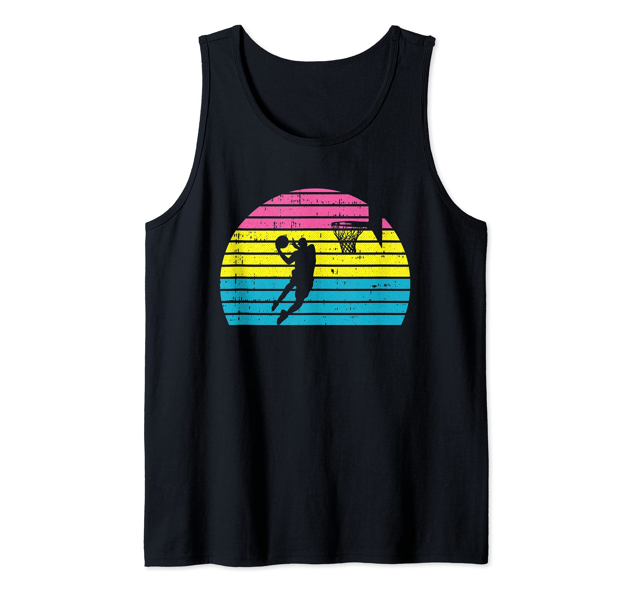 Basketball Player LGBT-Q Retro Pansexual Pride Sport Fan Tank Top