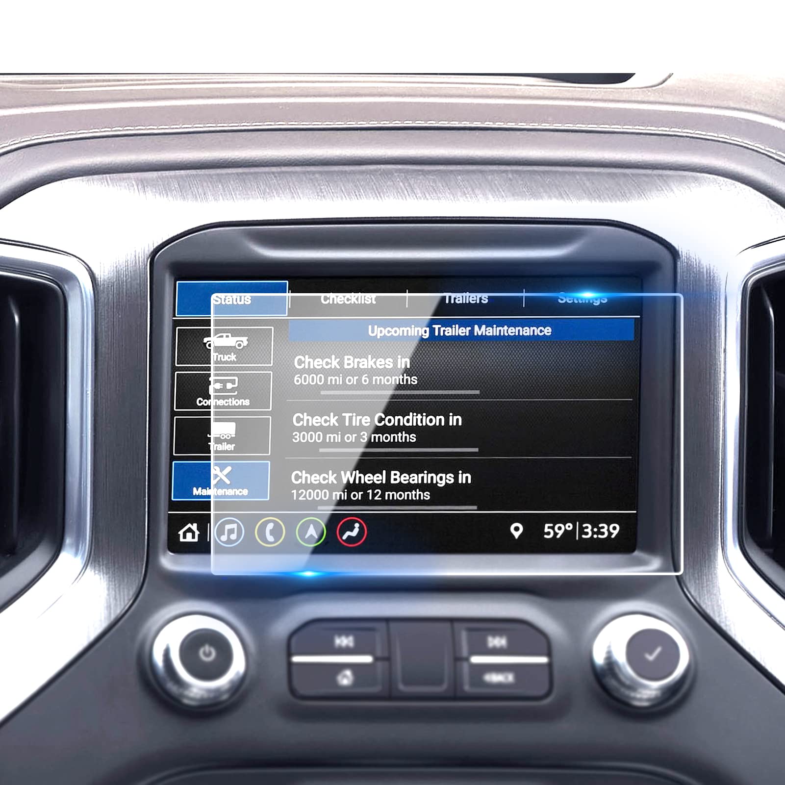 Photo 1 of Moonlinks GMC Screen Protector for 2014-2021 GMC Sierra/Canyon Chevy Silverado/Colorado, 9H hardness Anti Glare Scratch Fingerprint Tempered Glass Center 7-Inch Screen Protector