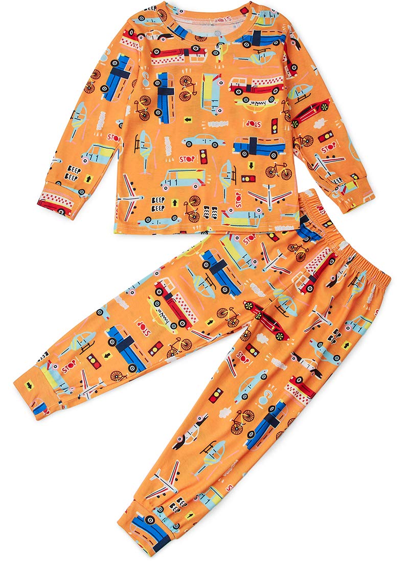 SchlafanzüGe Jungen Delphin Schlafanzug Bagger Langarm Zweiteilig Schlafanzug Halloween NachwäSche Set